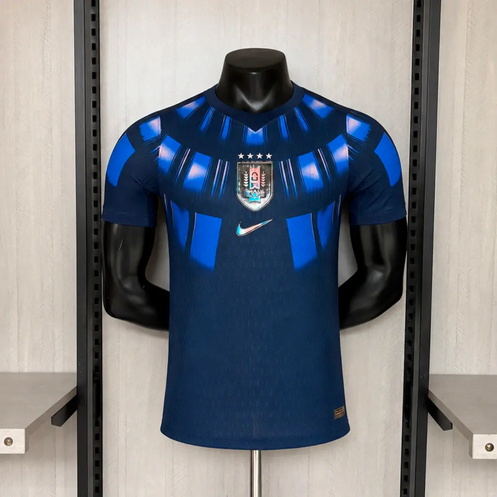 camisa-uruguai-copa-do-mundo-2026-azul-marinho-uruguay-away-2026-modelo-player-uniforme-reserva-valverde-canobbio-arrascaet