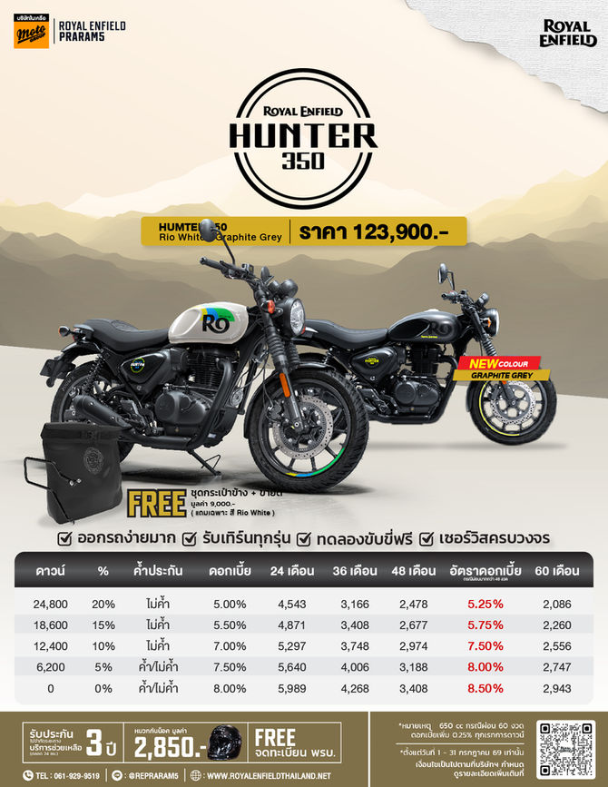 โปรโมชั่น Hunter 350⭐️