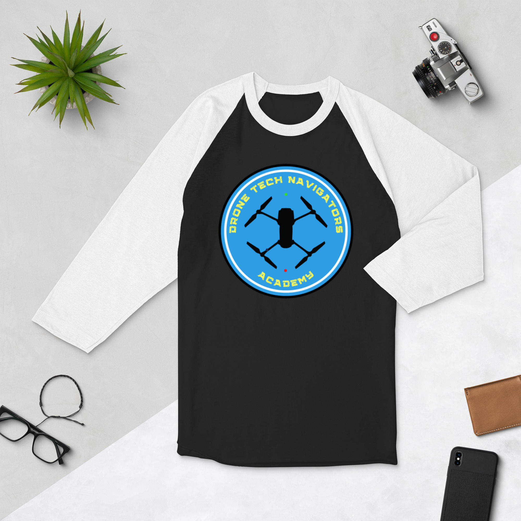 Drone Tech Navigators Collection 3/4 sleeve raglan shirt
