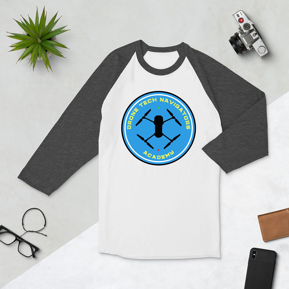 Thumbnail: Drone Tech Navigators Collection 3/4 sleeve raglan shirt