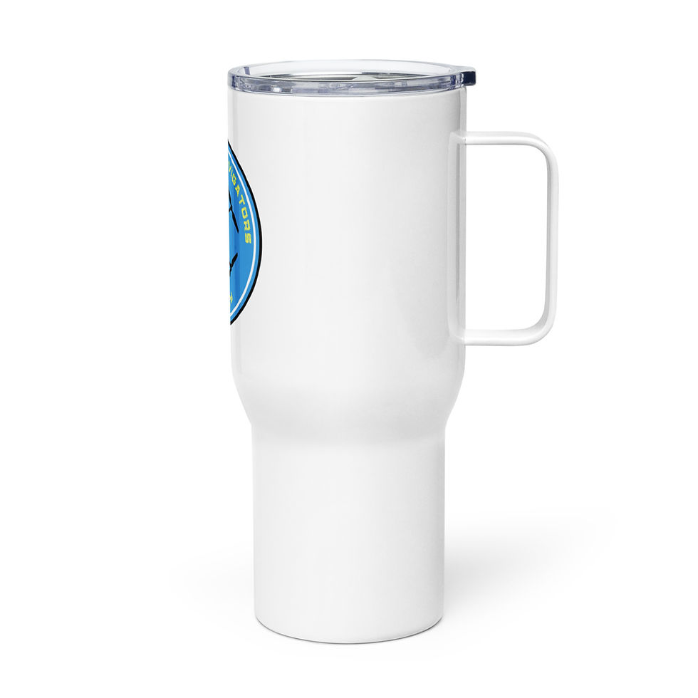 Thumbnail: Drone Tech Navigators  Collection Travel mug with a handle