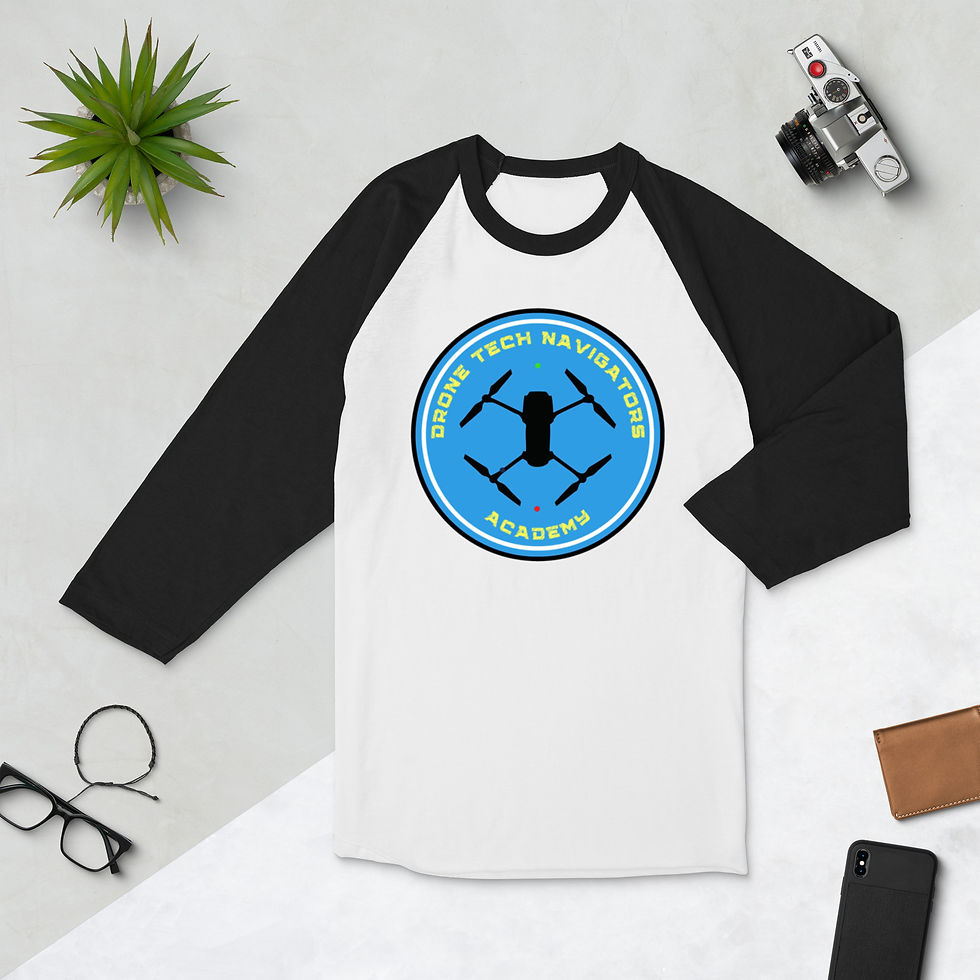 Thumbnail: Drone Tech Navigators Collection 3/4 sleeve raglan shirt