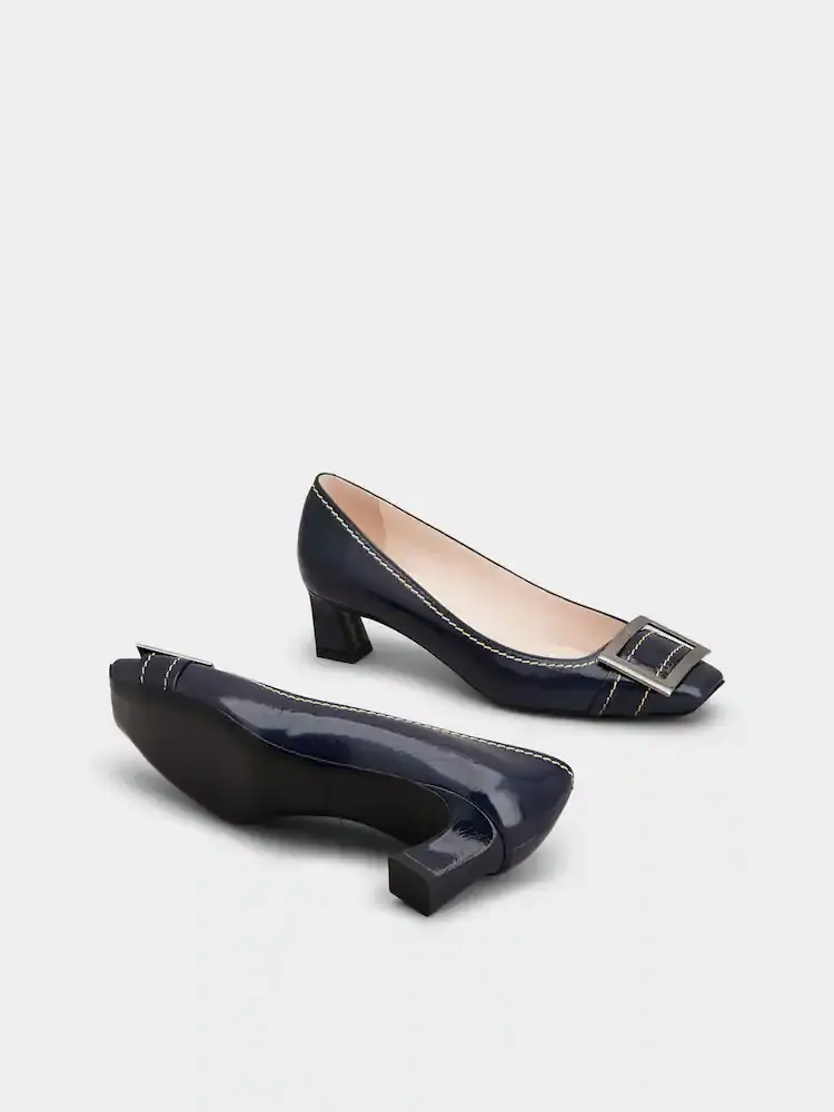 Thumbnail: Roger Vivier Trompette 45mm Patent leather with stitch in Blue