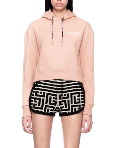 Balmain logo hoodie in Pink Mrs1000shoes