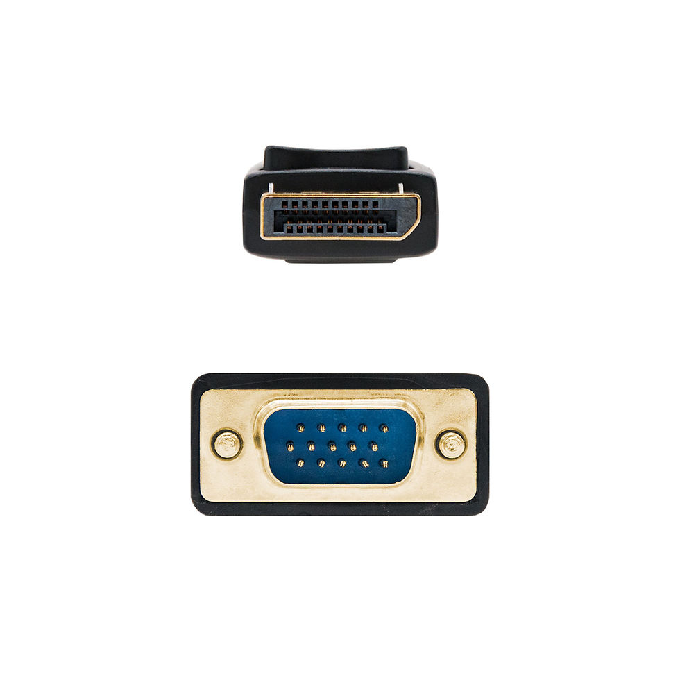 Miniatura: Cable conversor DISPLAYPORT a VGA, DP/M - VGA/M, Negro.Diferentes medidas.