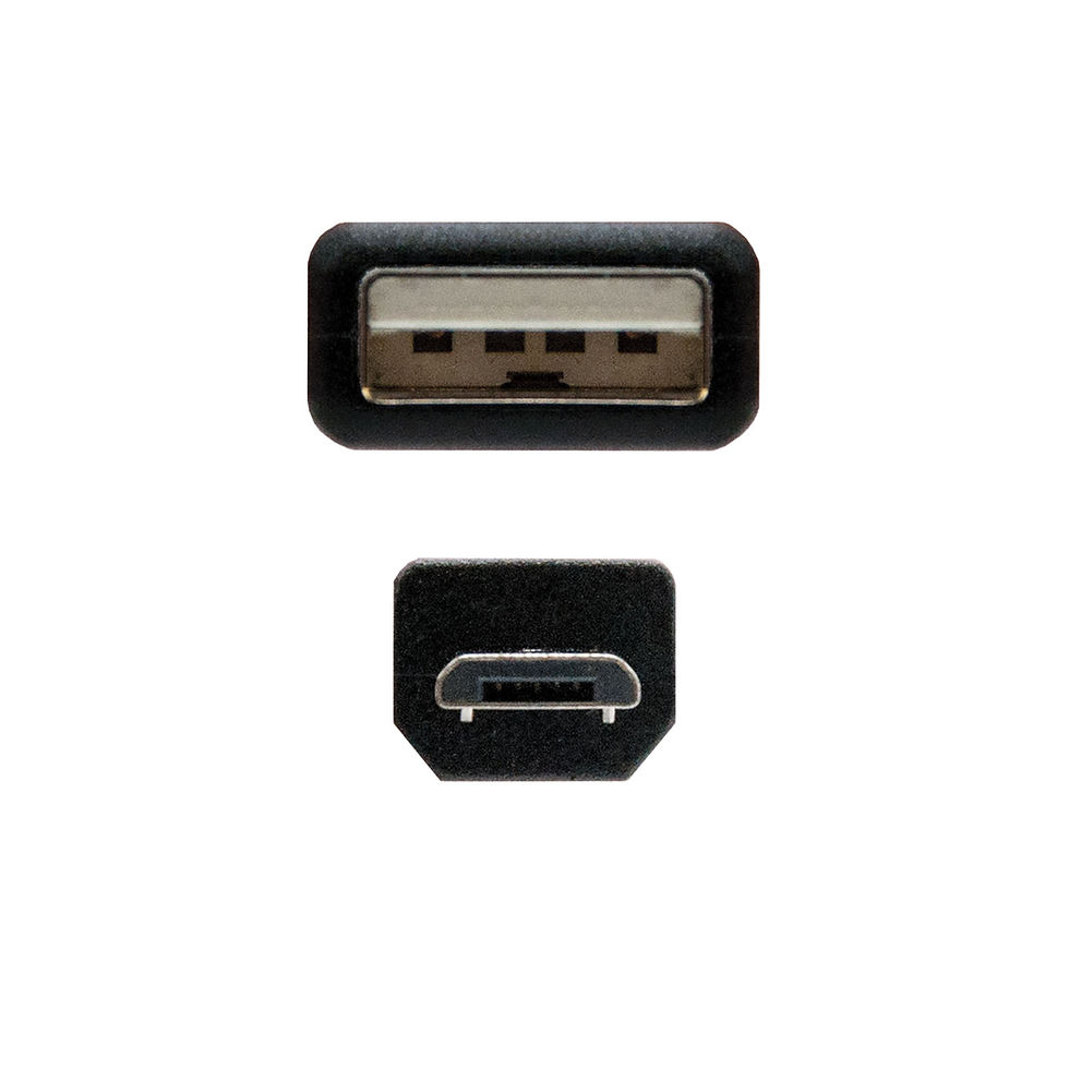 Miniatura: Cable USB 2.0, tipo A/M-Micro B/M, negro.Diferentes medidas.
