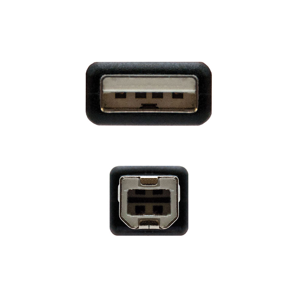 Miniatura: Cable USB 2.0 impresora, tipo A/M-B/M, negro.Diferentes medidas.