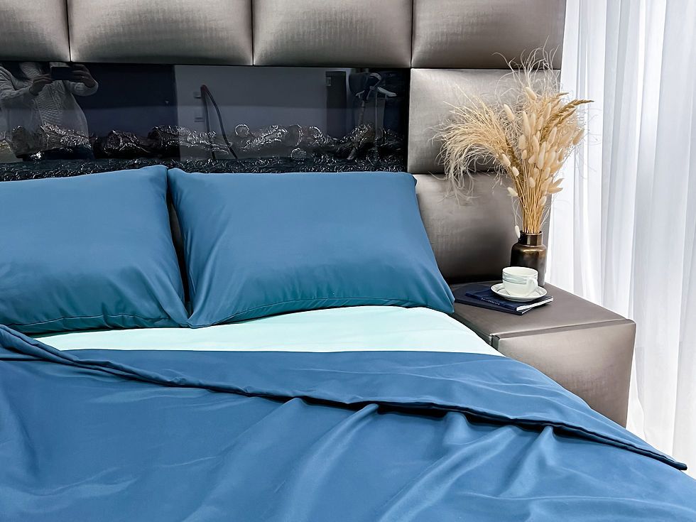 Thumbnail: Blue and light blue bedding set