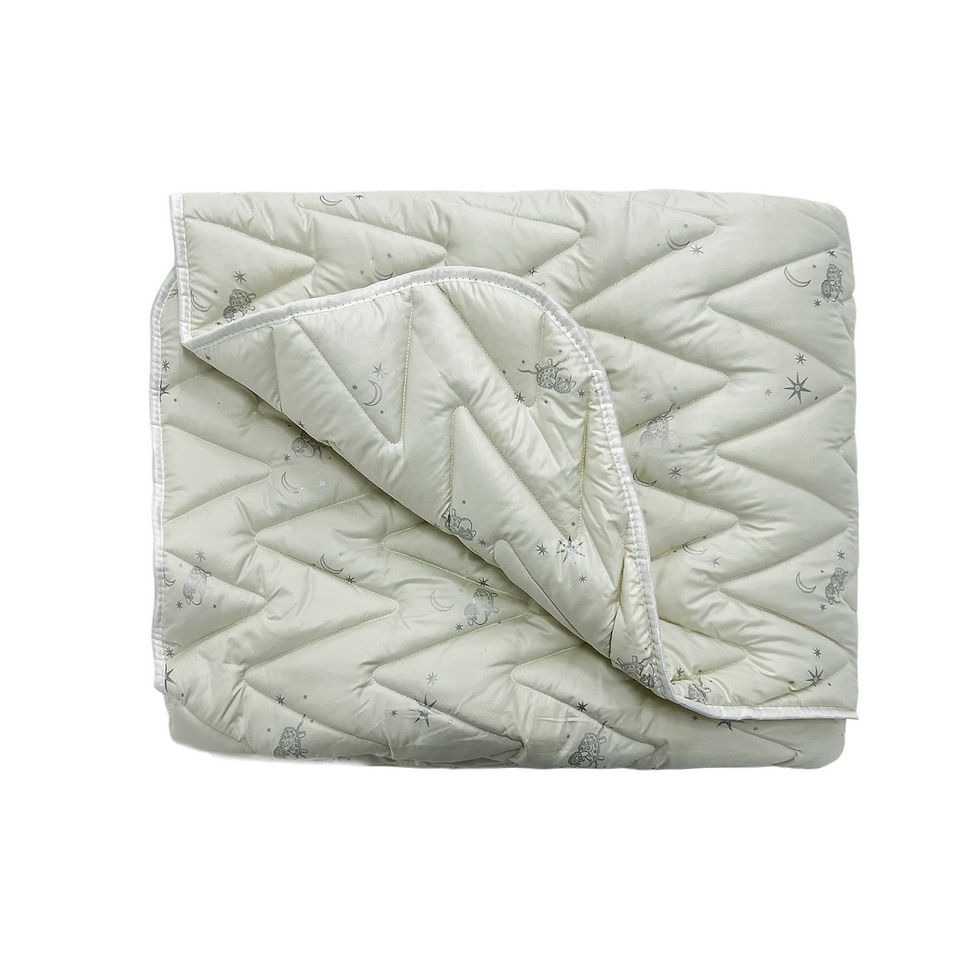 Thumbnail: Blanket demi-season Beige Lamba white edging