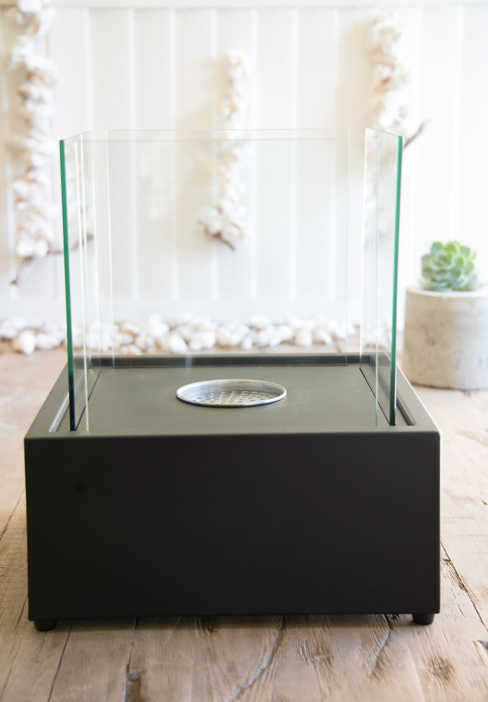 Thumbnail: SQUARE BLACK TABLE ETHANOL FIREPLACE (FP016T)