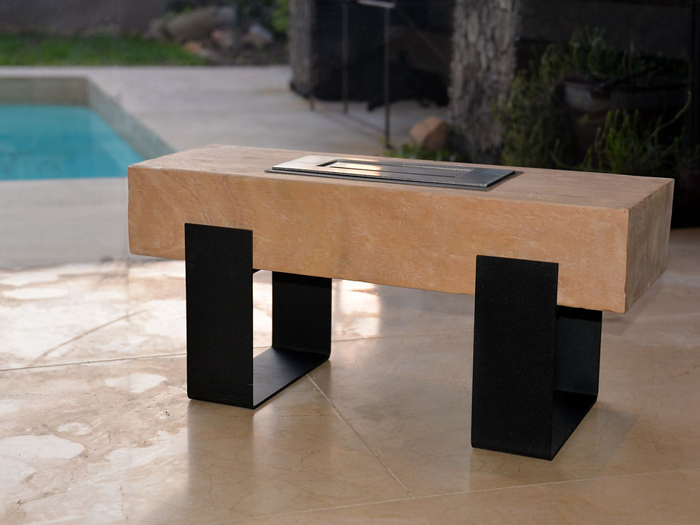 Thumbnail: Modern wood/black Ethanol Fireplace (FPS019BL)