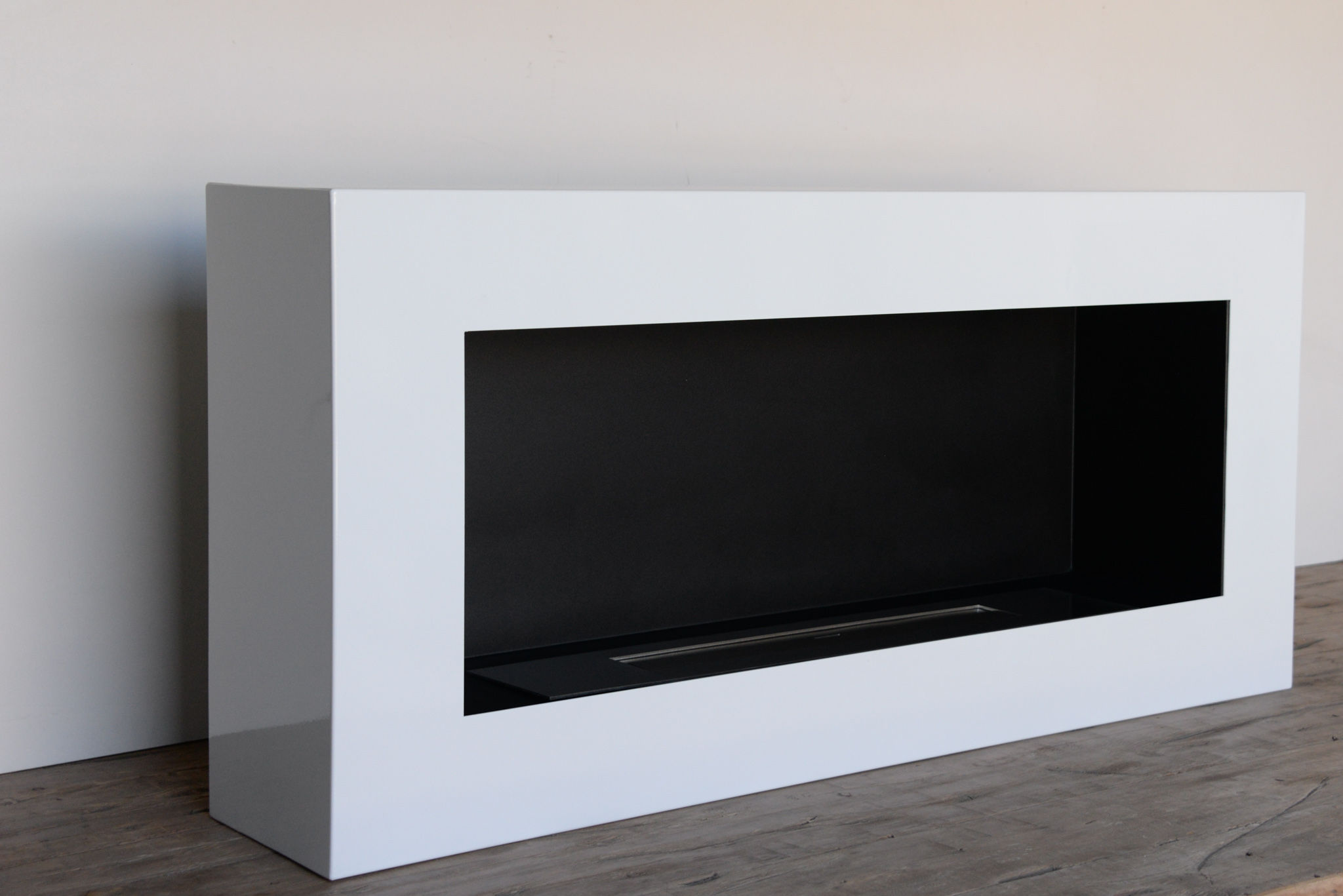 WHITE 1200 ETHANOL FIREPLACE Slimline Burner (FP013SW)