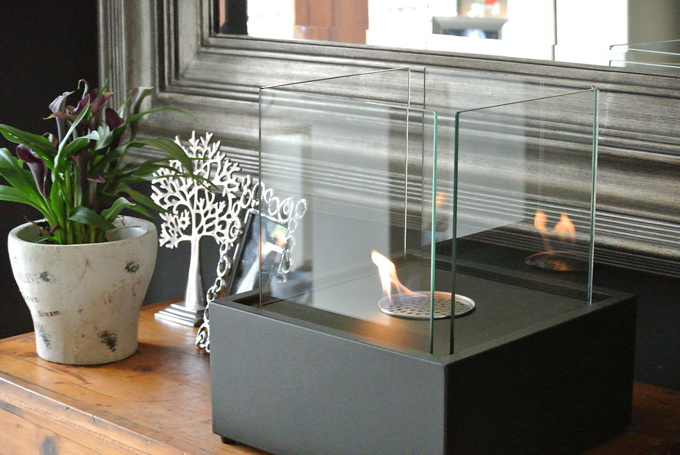 Thumbnail: SQUARE BLACK TABLE ETHANOL FIREPLACE (FP016T)