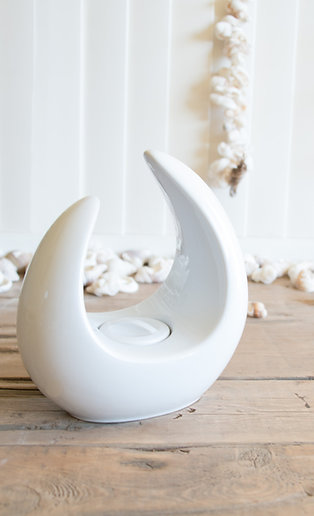 WHITE CERAMIC ETHANOL FIREPLACE (FP03CTW)