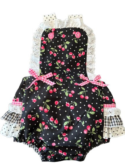 Cherry Blossom Ruffled Romper