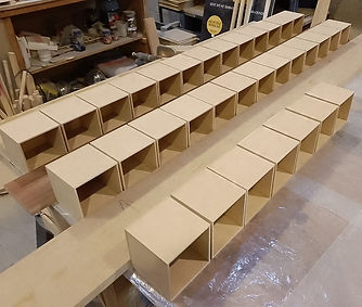 cajitas de mdf en proceso