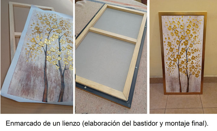 Enmarcado de un lienza