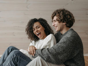 Couple laughing