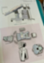 Illustration showing the setup of surgical equipment