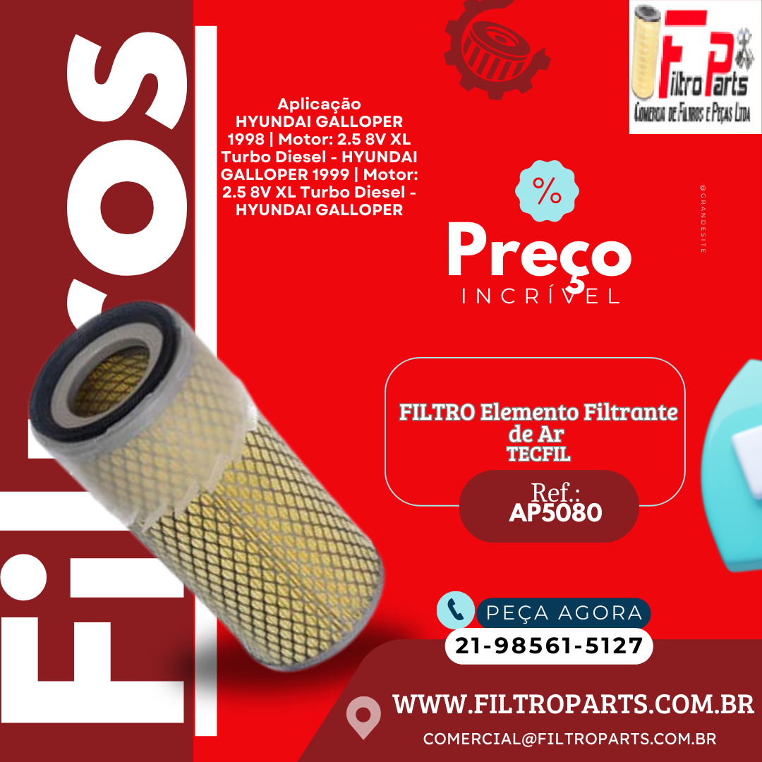 AP5080 Tecfil  filtro elemento filtrante de ar