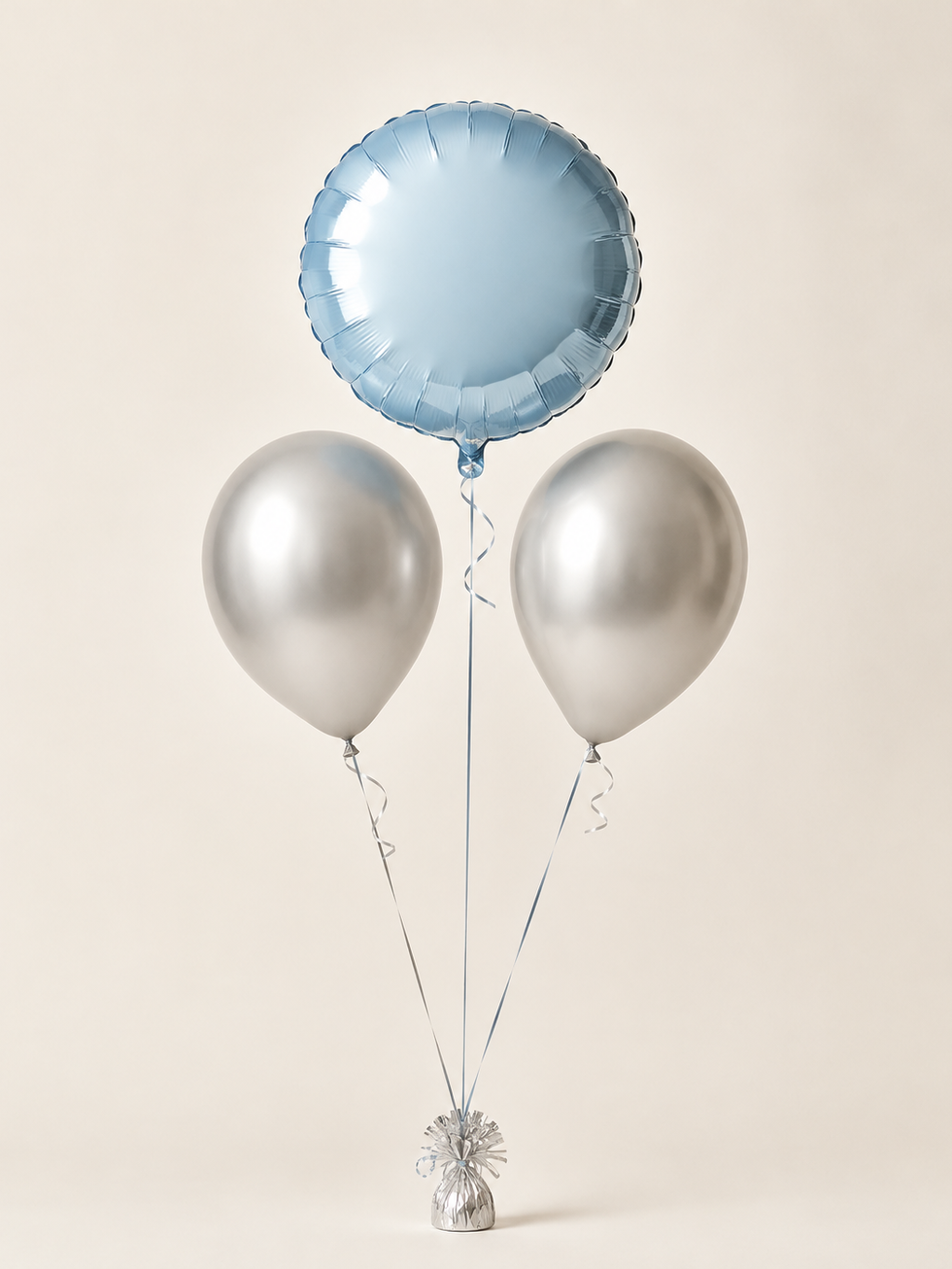 3 Balloon Bunch – Navy & Gold