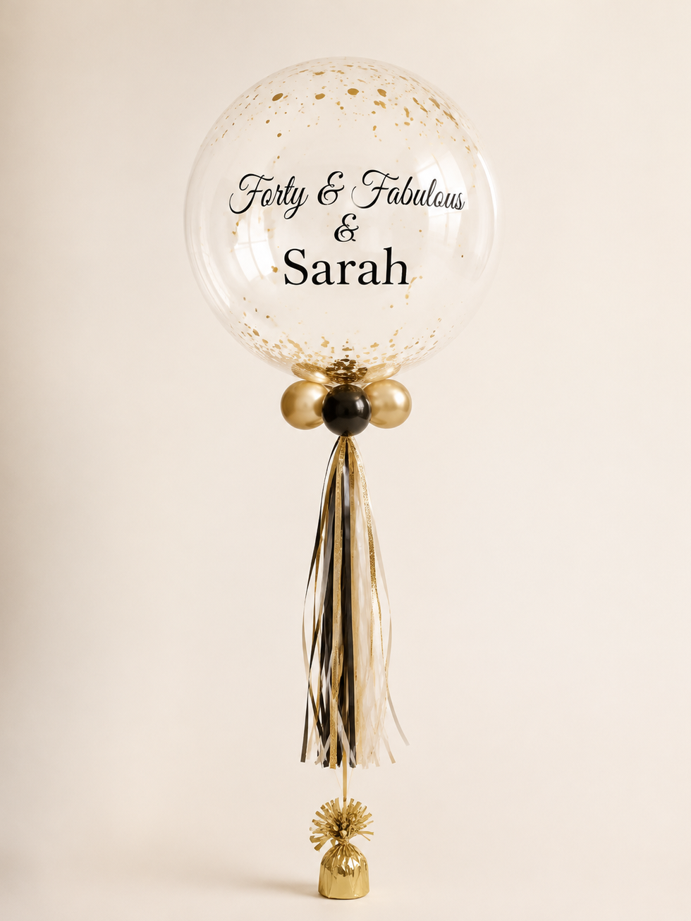 Personalised Helium Bubble Balloon – Forty Fabulous