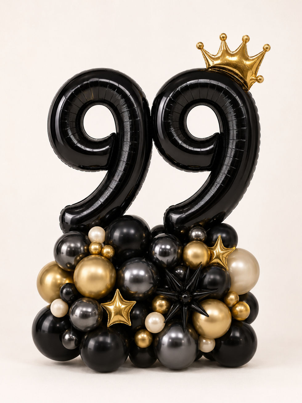 Double Number Stack – BLACK & GOLD LUXE