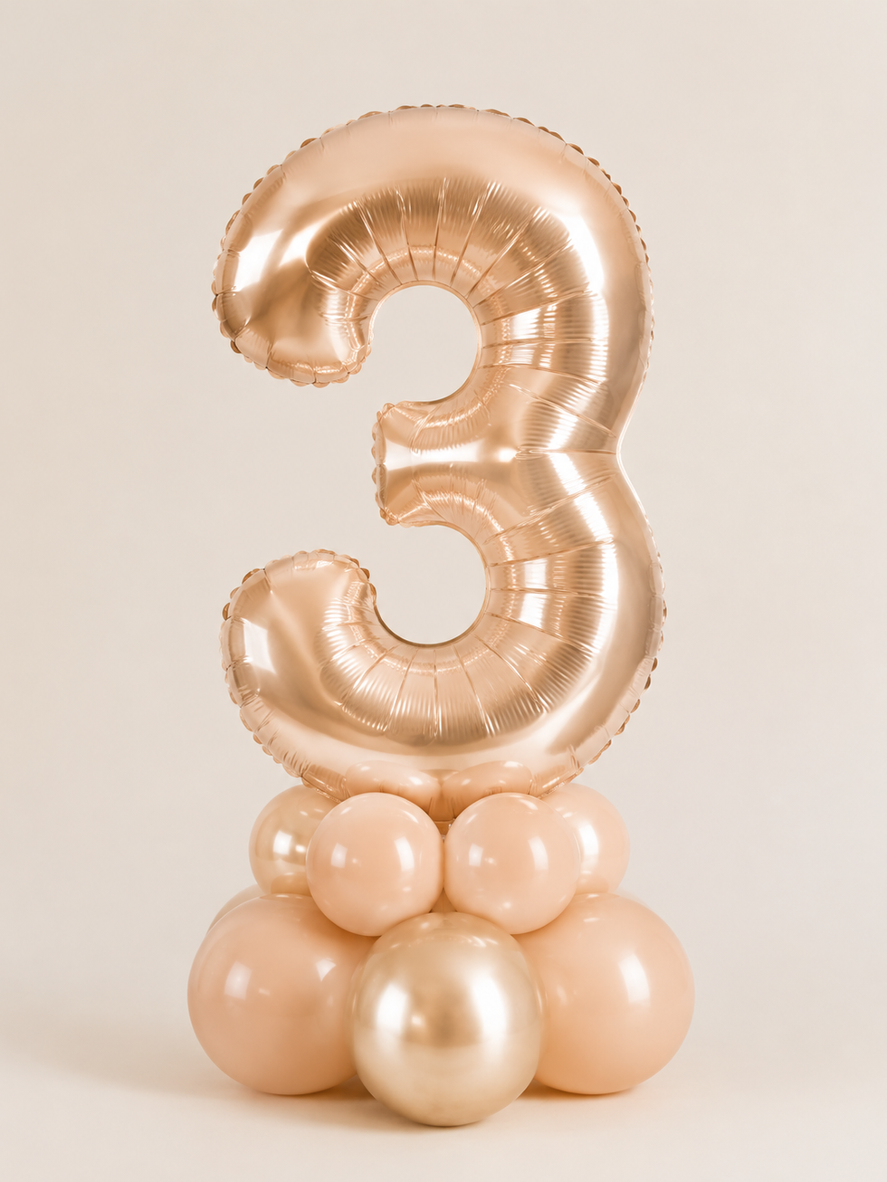 Nude & Champagne Single Helium Number