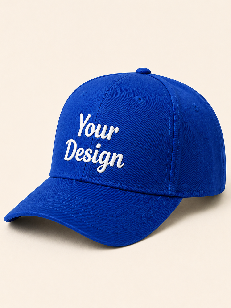 Personalised Cap - Royal Blue 45 Degree Right View