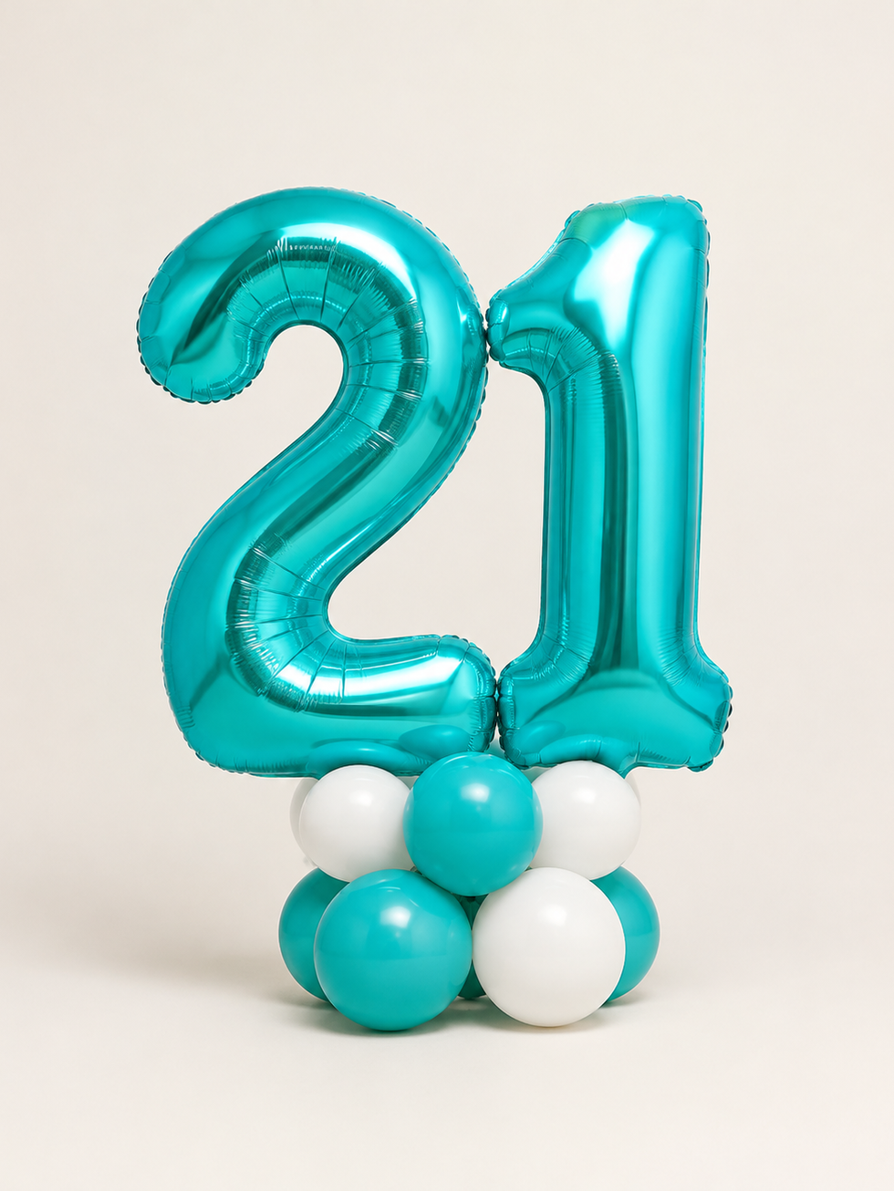 Two Helium Numbers – Turquoise & White