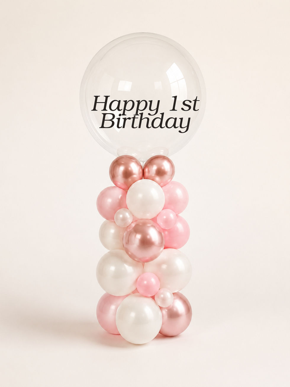 05 - Mini Balloon Column - Happy 1st Birthday