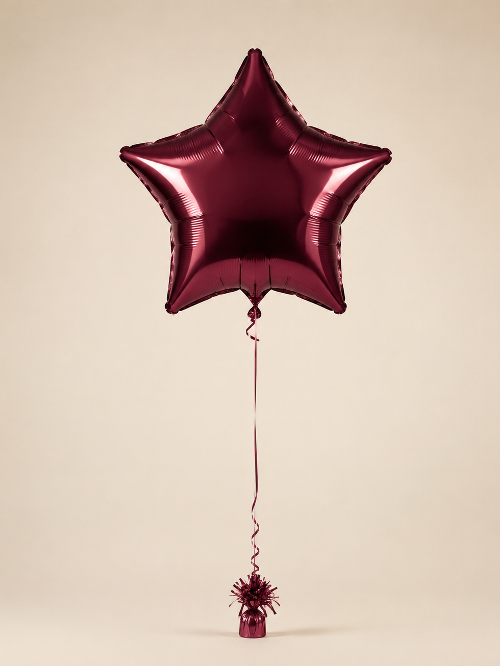 Single Foil Balloon – Burgundy