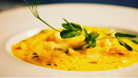 Risotto with chicken and coriander