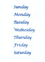 526 - Words 26 - Weekdays
