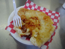 Arepa de queso en el plato!