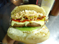 Hamburguesa sencilla de la carrera70