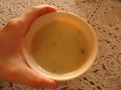 Sopa de maiz en el desayuno