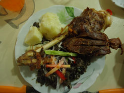 Meia tostada (coxa de cordeiro)