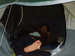 Tratamento de la herida en la carpa!