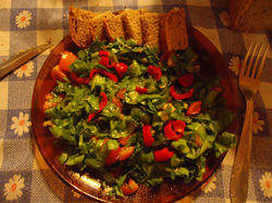 Ensalada con frutos de la huerta!