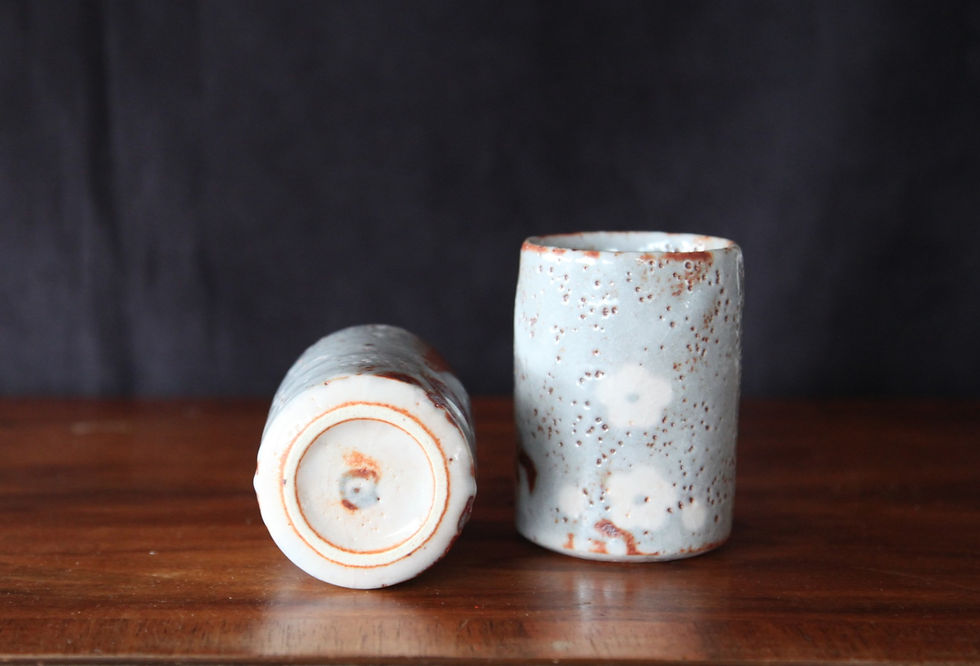 Thumbnail: Nezumi Shino Yunomi pair