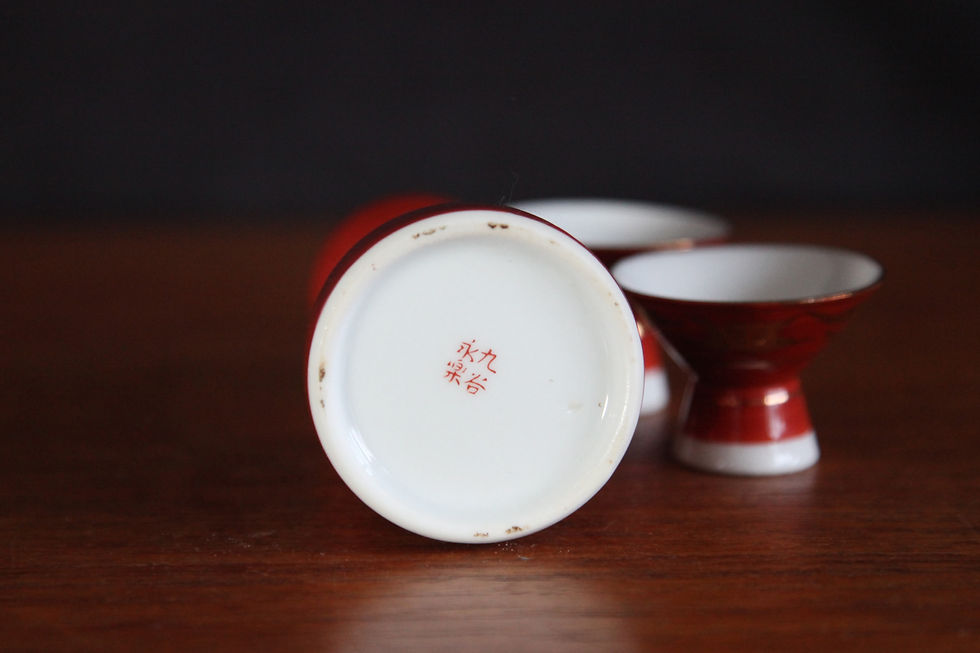 Thumbnail: Kutani sake set