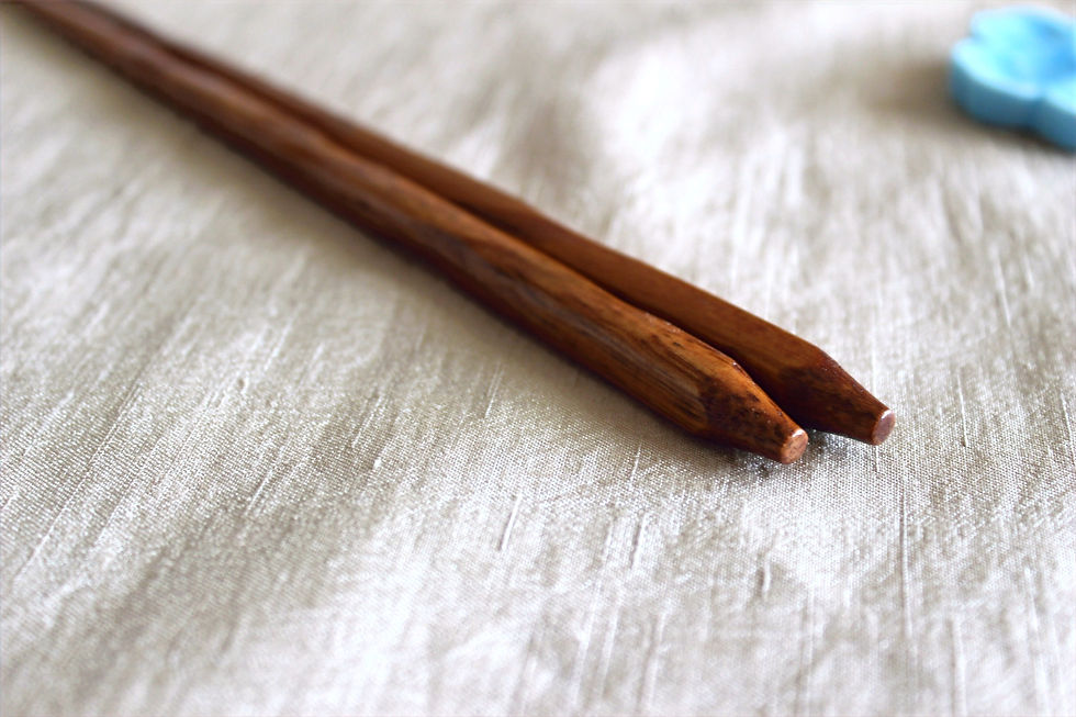 Thumbnail: Natural wood chopsticks (Hand carved)