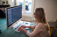 Back Pain from Woman Sitting in Front of Computer