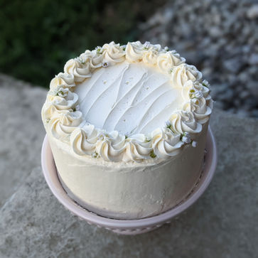 Boho raspberry and white chocolate cake