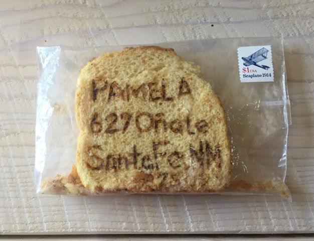 It’s toast. Yet our US Postal system did us proud: delivered intact.