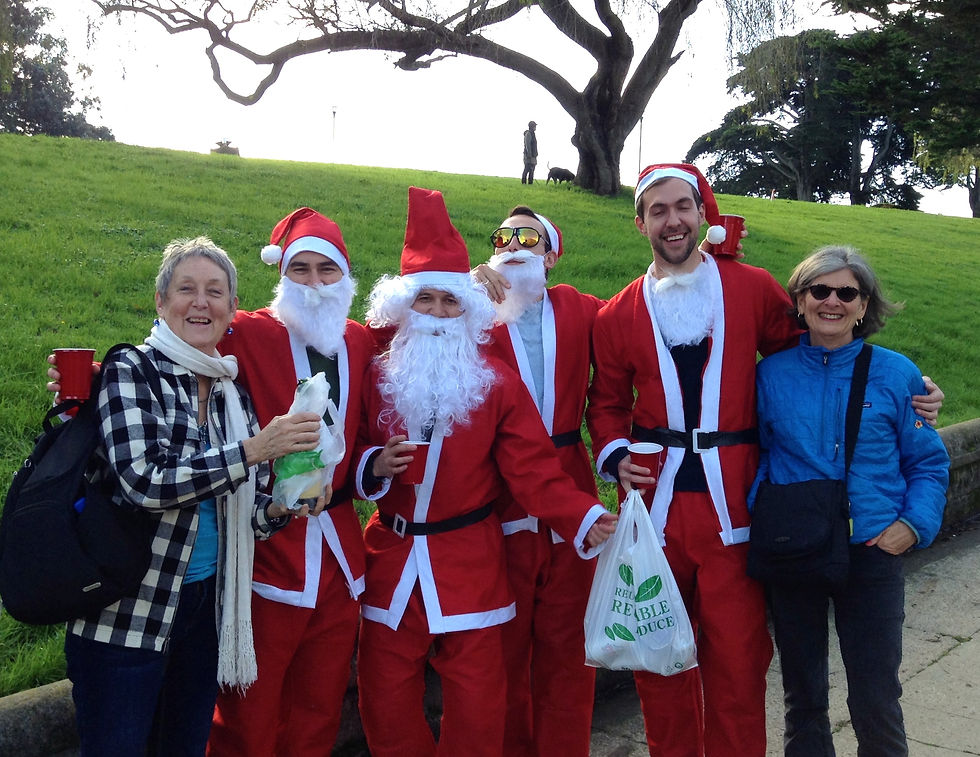These eager Santas were actually lawyers in disguise.