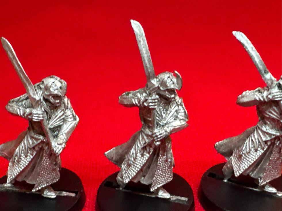 Thumbnail: Galadhrim elves with swords x3   All 3 poses    Metal    (GE PP)