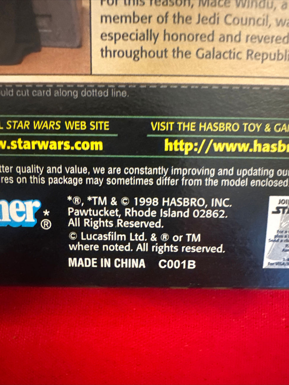 Thumbnail: Mace Windu   Hasbro 1998   New and sealed in box   