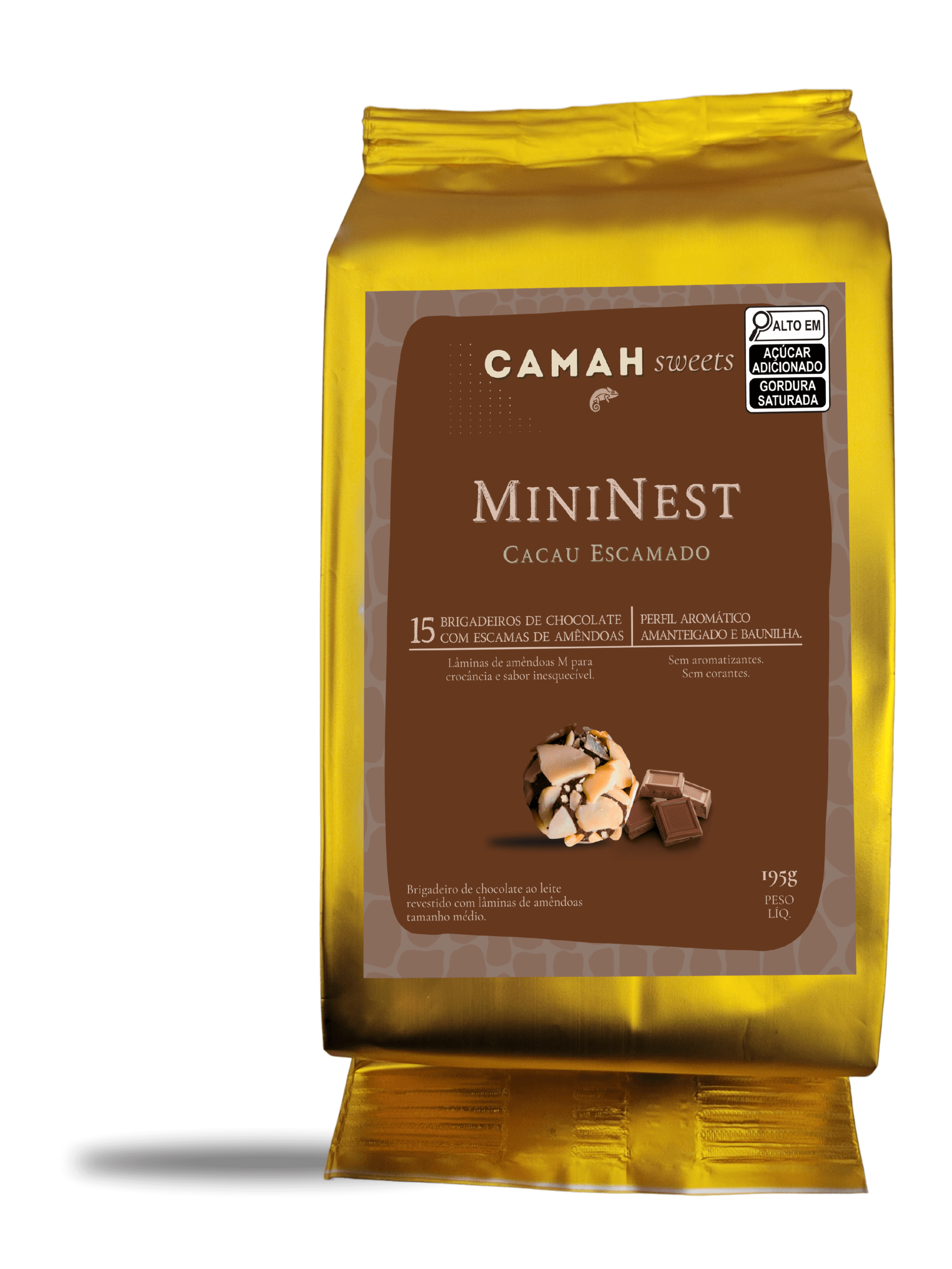 12 Brigadeiros de Chocolate com Amêndoas. MiniNest Collection™, 180g